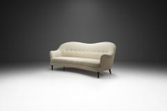 Italian Mid Century Modern Sofa with Stained Wood Legs Italy ca 1950s - 2911918