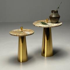 Italian Mid Century Modern Style Contemporary Nesting Side Tables Brass - 3704270