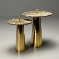 Italian Mid Century Modern Style Contemporary Nesting Side Tables Brass - 3704271