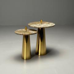 Italian Mid Century Modern Style Contemporary Nesting Side Tables Brass - 3704272