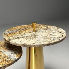 Italian Mid Century Modern Style Contemporary Nesting Side Tables Brass - 4062463