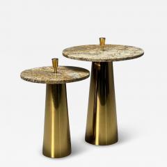 Italian Mid Century Modern Style Contemporary Nesting Side Tables Brass - 4062767