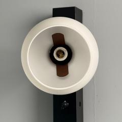 Italian Mid Century Modern Three Light Wall Sconce Painted Metal Glass 1950s - 3855349