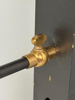 Italian Mid Century Modern Three Light Wall Sconce Painted Metal Glass 1950s - 3855352