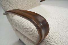 Italian Mid Century Modern Wingback Chairs in Boucl Italy 1950s - 3309041