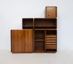 Italian Mid Century Modular Wooden Wall Unit Shelf - 3020030