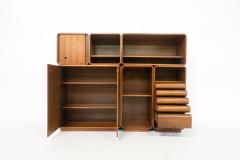 Italian Mid Century Modular Wooden Wall Unit Shelf - 3020032
