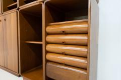 Italian Mid Century Modular Wooden Wall Unit Shelf - 3020037