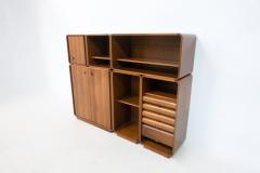 Italian Mid Century Modular Wooden Wall Unit Shelf - 3020038