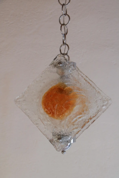 Italian Mid Century Murano Glass Pendant Lamp Per Mazzega 1970s - 2601246