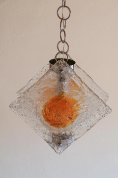 Italian Mid Century Murano Glass Pendant Lamp Per Mazzega 1970s - 2601248