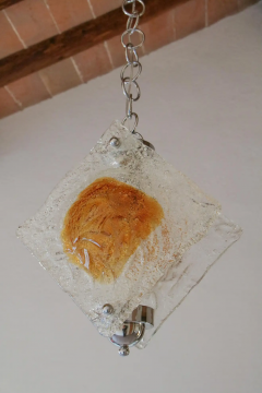 Italian Mid Century Murano Glass Pendant Lamp Per Mazzega 1970s - 2601249