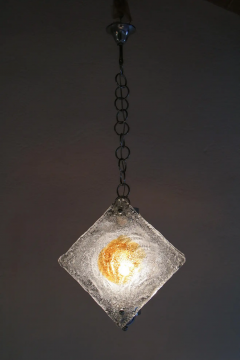 Italian Mid Century Murano Glass Pendant Lamp Per Mazzega 1970s - 2601256