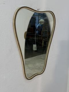 Italian Mid Century Organic Wall Mirror with Rope 1960s - 4356617
