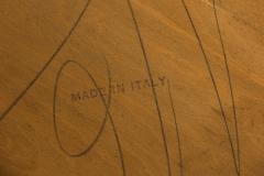 Italian Mid Century Oyster Burl Cabriole Leg Writing Table - 2793623