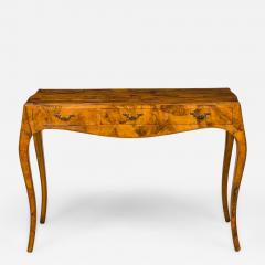 Italian Mid Century Oyster Burl Cabriole Leg Writing Table - 2795040