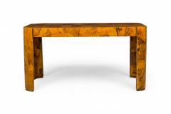 Italian Mid Century Oyster Burl Radius Form Writing Desk - 2793628