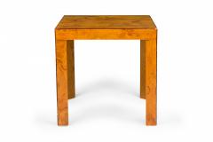 Italian Mid Century Oyster Burl Veneer Square End Side Table - 3170046