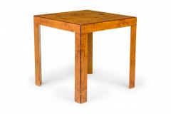 Italian Mid Century Oyster Burl Veneer Square End Side Table - 3170047