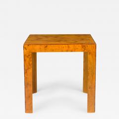 Italian Mid Century Oyster Burl Veneer Square End Side Table - 3179021