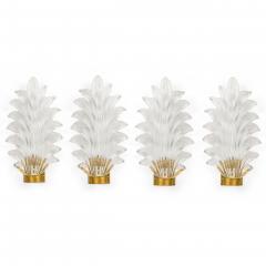 Italian Mid Century Palm Frond Wall Sconces - 4717965