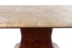 Italian Mid Century Parchment and Rosewood Dining Table - 1224213