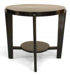 Italian Mid Century Round Ebonized Coffee Table - 4656579