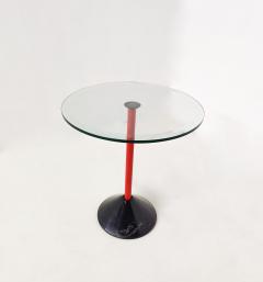 Italian Mid Century Side Table in Metal Glass Marble - 3038216