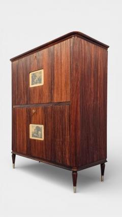 Italian Mid Century Sideboard or Cabinet Bar with Grissinato Design - 4609719