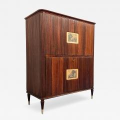 Italian Mid Century Sideboard or Cabinet Bar with Grissinato Design - 4609924