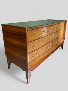 Italian Mid Century Sideboard or Chest of Drawers in Maple Root 1950s - 4479779