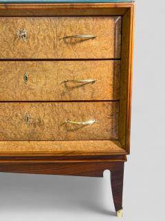 Italian Mid Century Sideboard or Chest of Drawers in Maple Root 1950s - 4479792