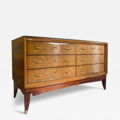 Italian Mid Century Sideboard or Chest of Drawers in Maple Root 1950s - 4483891