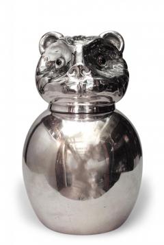 Italian Mid Century Silver Plate Cat Humidor Jar - 4195892
