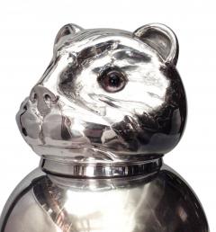 Italian Mid Century Silver Plate Cat Humidor Jar - 4195893