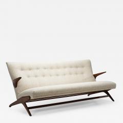 Italian Mid Century Sofa with Sculptrual Legs Italy 1950s - 2332958