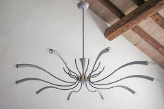 Italian Mid Century Spider Chandelier Lumi Milano 1950s - 2601744