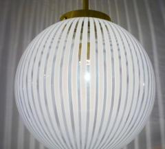 Italian Mid Century Striped Murano Glass Globe or Chandelier - 774306