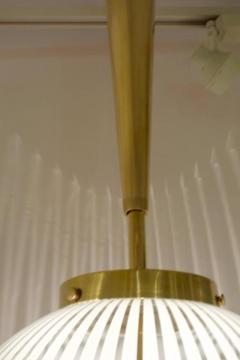 Italian Mid Century Striped Murano Glass Globe or Chandelier - 774307