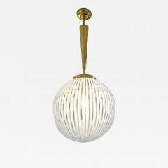Italian Mid Century Striped Murano Glass Globe or Chandelier - 777471