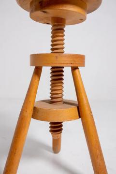 Italian Mid Century Swivel Stool in Wood - 3646719