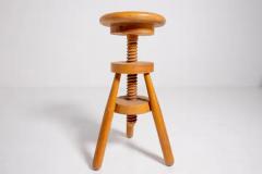 Italian Mid Century Swivel Stool in Wood - 3646808