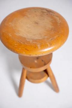 Italian Mid Century Swivel Stool in Wood - 3646814