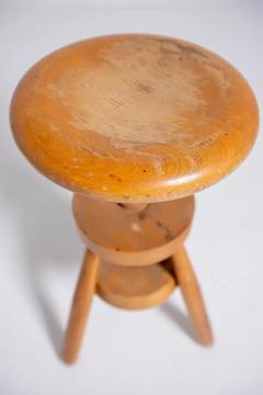 Italian Mid Century Swivel Stool in Wood - 3646848