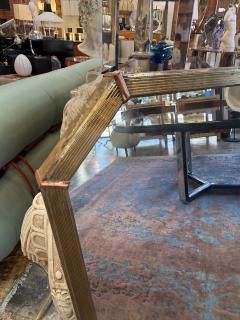 Italian Mid Century Tapered Brass Wall Mirror 1970s - 4713374