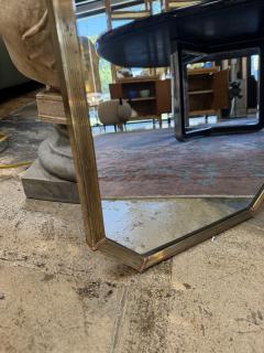 Italian Mid Century Tapered Brass Wall Mirror 1970s - 4713376