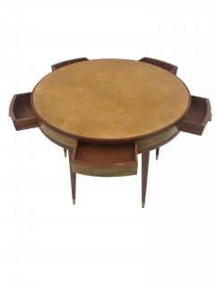 Italian Mid Century Teak Parchment Game Table - 1379560