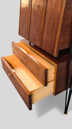 Italian Mid Century Wall unit Bookcase with Cabinet Bar 1960s - 4479821