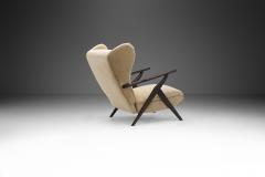 Italian Mid Century Wingback Lounge Chair Italy 1950s - 3103444
