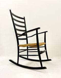 Italian Mid Century Wooden Rocking Chair - 2656159